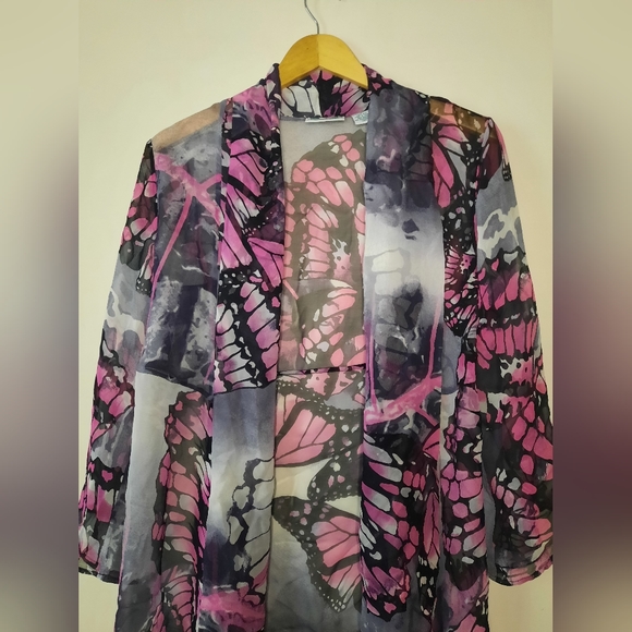 100% Silk Butterfly Cardigan - Picture 5 of 9